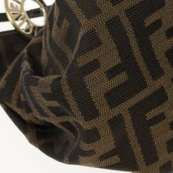 Pre Owned Fendi Tobacco Zucca Canvas Mini Chef Bag