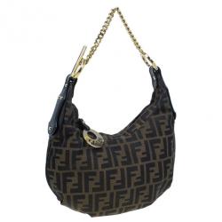 مملوكة مسبقًا Fendi Zucca Canvas Chef Chain Link Hobo