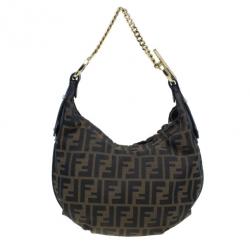 مملوكة مسبقًا Fendi Zucca Canvas Chef Chain Link Hobo
