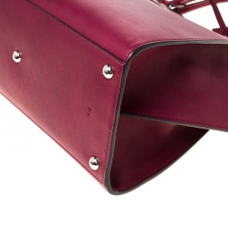 Pre Owned Fendi Burgundy Leather 3 Jours Tote