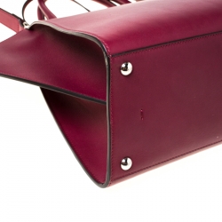 Pre Owned Fendi Burgundy Leather 3 Jours Tote