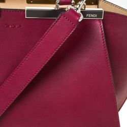 Pre Owned Fendi Burgundy Leather 3 Jours Tote