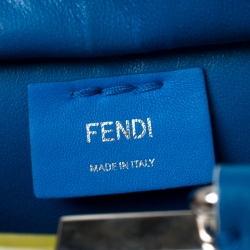 Pre Owned Fendi Blue Leather Mini 3Jours Tote