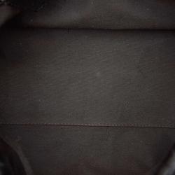 Pre Owned Fendi Black Leather Crocodile-Trimmed Shoulder Bag