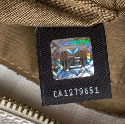 Pre Owned Fendi Off White Zucca Coated Canvas and Patent Leather Chef Shopper Tote