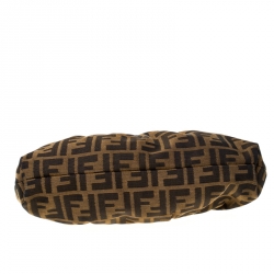 Pre Owned Fendi Tobacco Zucca Canvas and Leather Small Chef Shoulder Bag