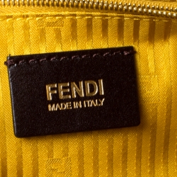 Pre Owned Fendi Yellow Saffiano Leather Large 2Jours Tote