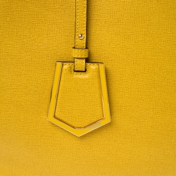 Pre Owned Fendi Yellow Saffiano Leather Large 2Jours Tote