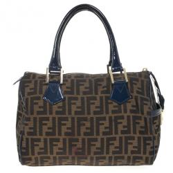 Pre Owned Fendi Zucca Chef Medium Boston Bag