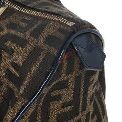 Pre Owned Fendi Zucca Chef Medium Boston Bag