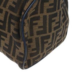 Pre Owned Fendi Zucca Chef Medium Boston Bag