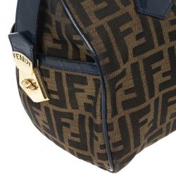 Pre Owned Fendi Zucca Chef Medium Boston Bag