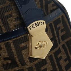 Pre Owned Fendi Zucca Chef Medium Boston Bag