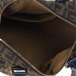 Pre Owned Fendi Zucca Chef Medium Boston Bag