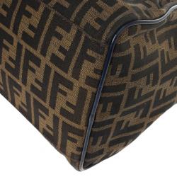 Pre Owned Fendi Zucca Chef Medium Boston Bag