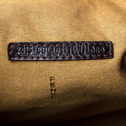 Pre Owned Fendi Tobacco Zucca Canvas Large Boston Bag