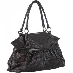 Fendi Dark Brown Zucca Leather Chef Bag