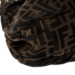Pre Owned Fendi Tobacco Zucca Canvas Mia Tote