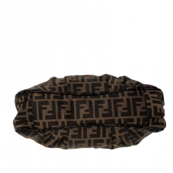 Pre Owned Fendi Tobacco Zucca Canvas Mia Tote