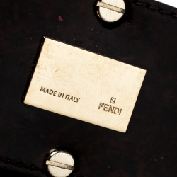 Pre Owned Fendi Tobacco Zucca Canvas Mia Tote