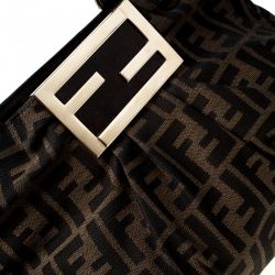 Pre Owned Fendi Tobacco Zucca Canvas Mia Tote