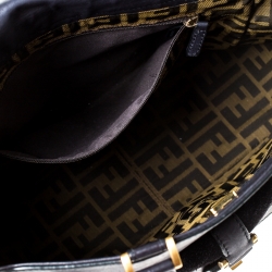 Pre Owned Fendi Black Leather and Suede Classico No. 3 Shopper Tote 