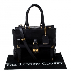 Pre Owned Fendi Black Leather and Suede Classico No. 3 Shopper Tote 