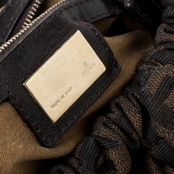 Pre Owned Fendi Tobacco Zucca Canvas and Leather Magic Shoulder Bag