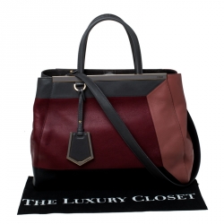 Pre Owned Fendi Multiclor Leather Medium 2jours Tote