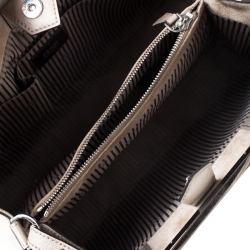 Pre Owned Fendi Dark Beige Leather 2Jours Tote