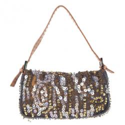Pre Owned Fendi Rose Pebbled Leather Baguette