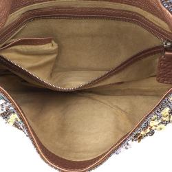 Pre Owned Fendi Rose Pebbled Leather Baguette