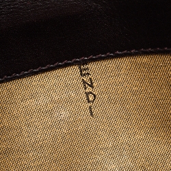Pre Owned Fendi Brown Zucca Canvas and Leather Flap Wallet