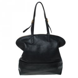 Pre Owned Fendi Black Leather 2Bag Tote