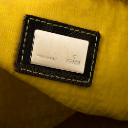 Pre Owned Fendi Brown/Black Zucca Coated Canvas Roll Tote