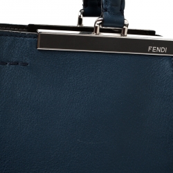 Pre Owned Fendi Blue Leather 3 Jours Tote