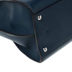 Pre Owned Fendi Blue Leather 3 Jours Tote