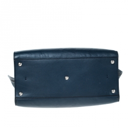 Pre Owned Fendi Blue Leather 3 Jours Tote