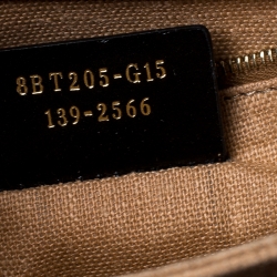 Pre Owned Fendi Tobacco Canvas Large Pequin Stripe Claudia Shoulder Bag