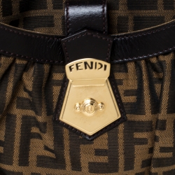 Pre Owned  Fendi Zucca Canvas and Leather Borsa Chef Tote