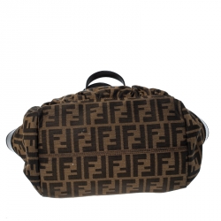 Pre Owned  Fendi Zucca Canvas and Leather Borsa Chef Tote