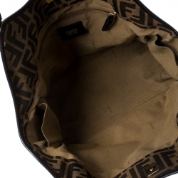 Pre Owned  Fendi Zucca Canvas and Leather Borsa Chef Tote