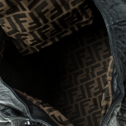 Pre Owned Fendi Black Nappa Leather Spy Bag