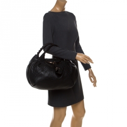 Pre Owned Fendi Black Nappa Leather Spy Bag