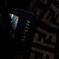 Pre Owned Fendi Brown Zucchino Canvas and Leather Borsa Piccola Shoulder Bag