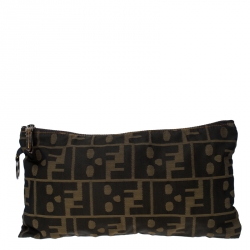 Fendi Tobacco Zucca Canvas Pouch
