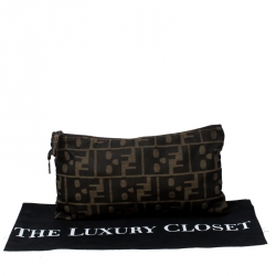 Fendi Tobacco Zucca Canvas Pouch
