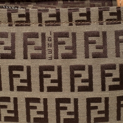 Pre Owned Fendi Brown/Beige Zucchino Canvas Pochette 