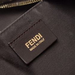Pre Owned Fendi Tobacco Zucca Canvas Zip Shoulder Bag