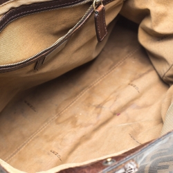 Pre Owned Fendi Brown Zucca Canvas and Leather Chef du Jour Bag